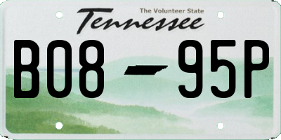 TN license plate B0895P