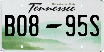 TN license plate B0895S