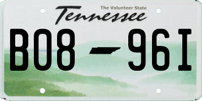 TN license plate B0896I