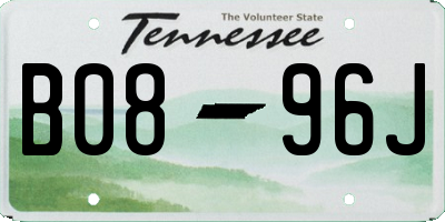 TN license plate B0896J
