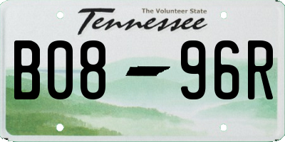 TN license plate B0896R