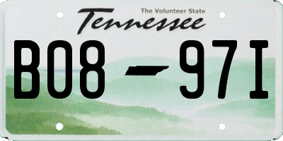 TN license plate B0897I