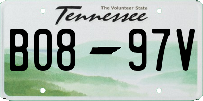 TN license plate B0897V