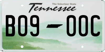TN license plate B0900C