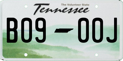 TN license plate B0900J