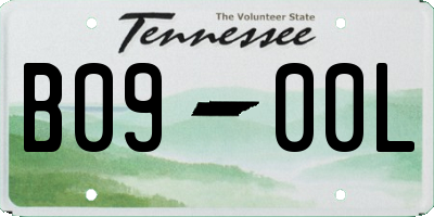 TN license plate B0900L