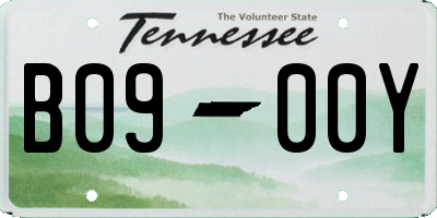 TN license plate B0900Y