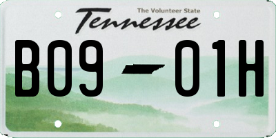 TN license plate B0901H