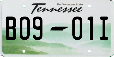 TN license plate B0901I