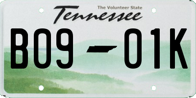 TN license plate B0901K