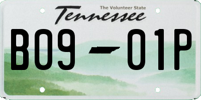 TN license plate B0901P