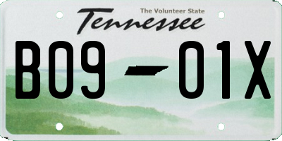 TN license plate B0901X