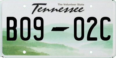 TN license plate B0902C