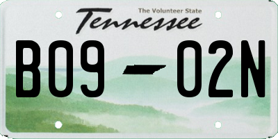 TN license plate B0902N