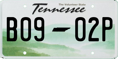 TN license plate B0902P