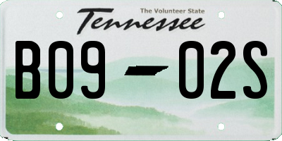 TN license plate B0902S