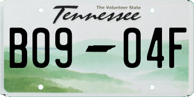 TN license plate B0904F