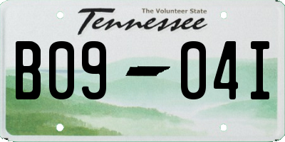 TN license plate B0904I