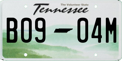 TN license plate B0904M