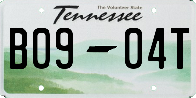 TN license plate B0904T