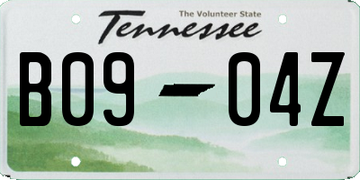 TN license plate B0904Z