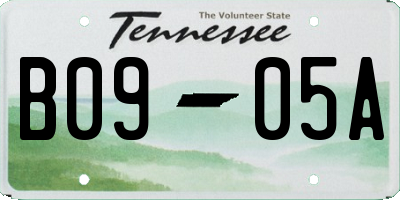 TN license plate B0905A