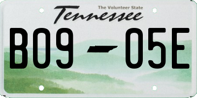 TN license plate B0905E
