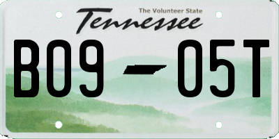 TN license plate B0905T