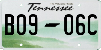 TN license plate B0906C