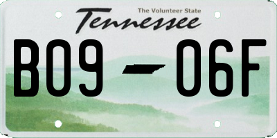 TN license plate B0906F