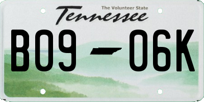TN license plate B0906K