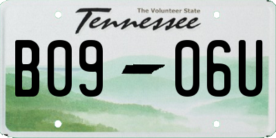TN license plate B0906U