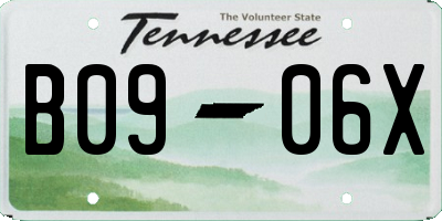 TN license plate B0906X