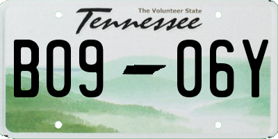TN license plate B0906Y
