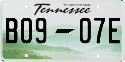 TN license plate B0907E