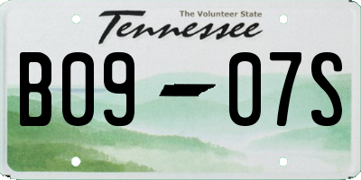 TN license plate B0907S