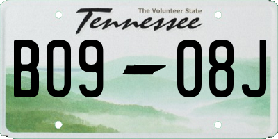 TN license plate B0908J