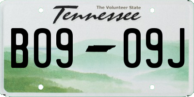 TN license plate B0909J