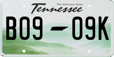 TN license plate B0909K