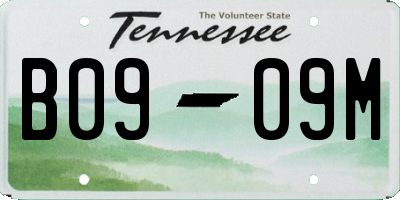TN license plate B0909M