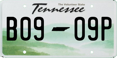 TN license plate B0909P