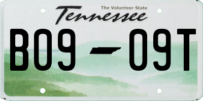 TN license plate B0909T
