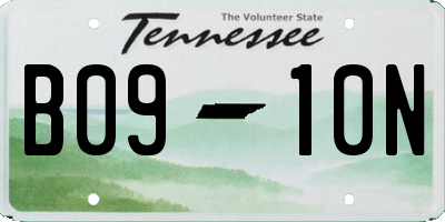 TN license plate B0910N