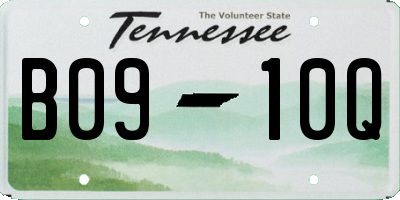 TN license plate B0910Q