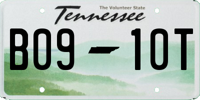 TN license plate B0910T