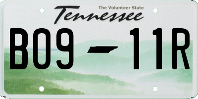 TN license plate B0911R