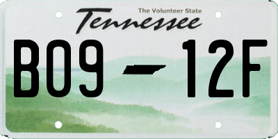 TN license plate B0912F
