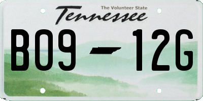 TN license plate B0912G