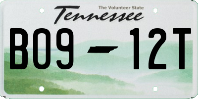 TN license plate B0912T