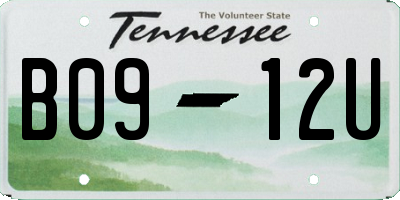 TN license plate B0912U